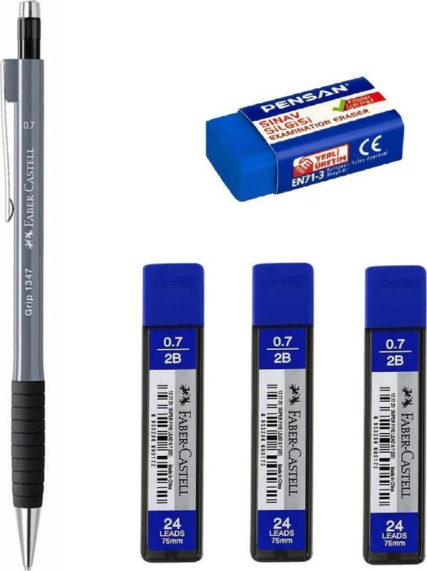 Faber-Castell Grip 1347 0.7 Versatil Trend Renkler Gümüş Set - Image 1