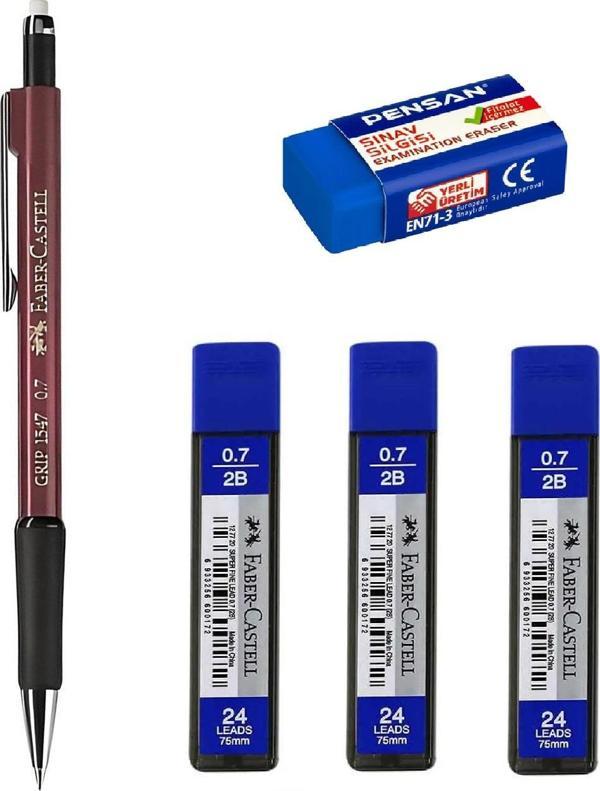 Faber-Castell Grip 1347 0.7 Versatil Trend Renkler Bordo Set - Image 1