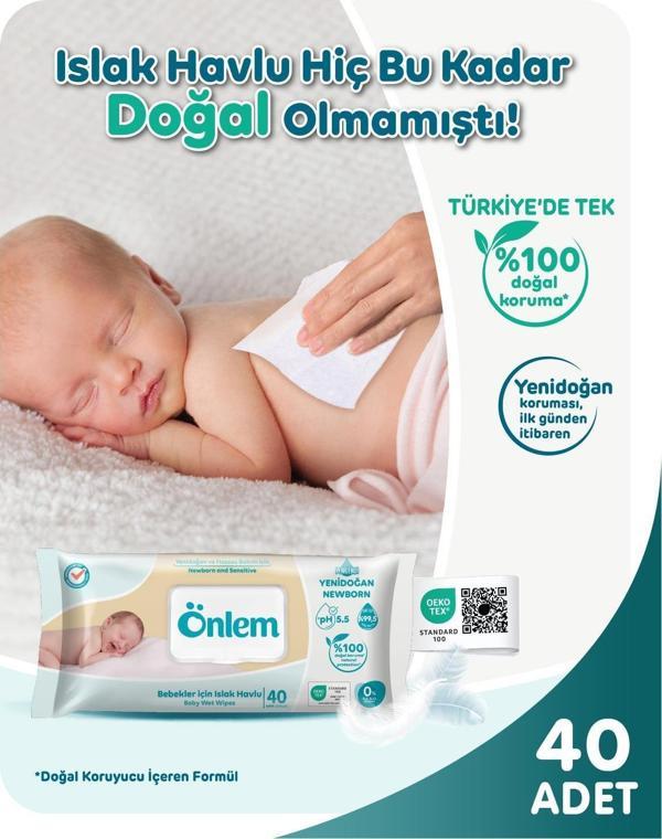 Yenidoğan ve Hassas Bakım Islak Havlu 3 x 40 ( 120 Adet ) - Image 1