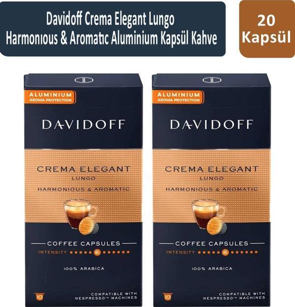 Davidoff Crema Elegant Lungo Harmonıous & Aromatıc Kapsül Kahve x 2 Adet - Image 1