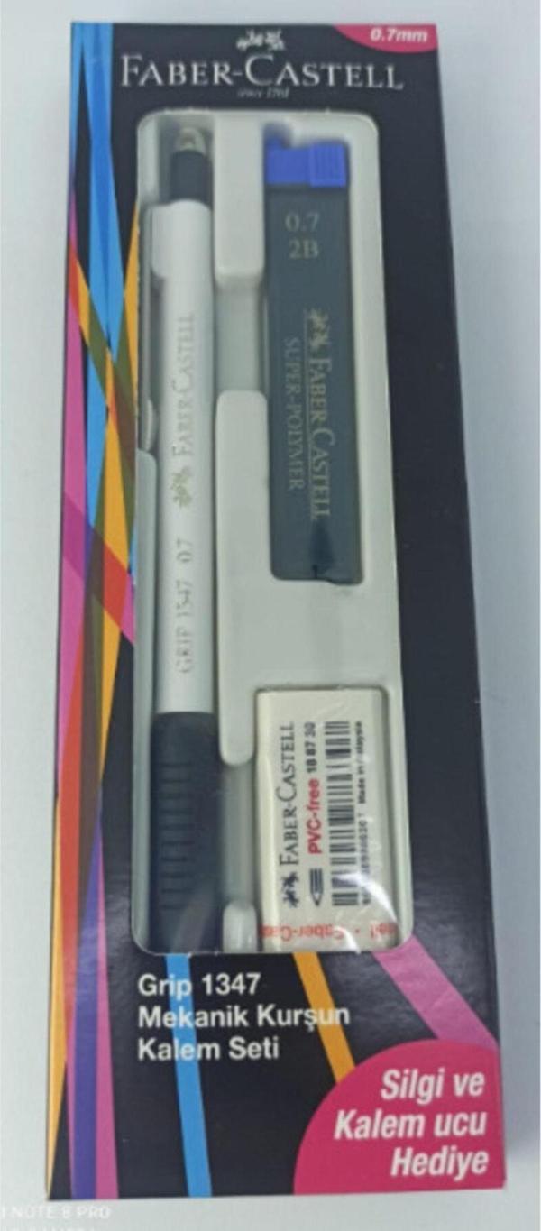 Faber-Castell Grip 1347 Beyaz 0.7Mm Kalem-Silgi-Uç - Image 1