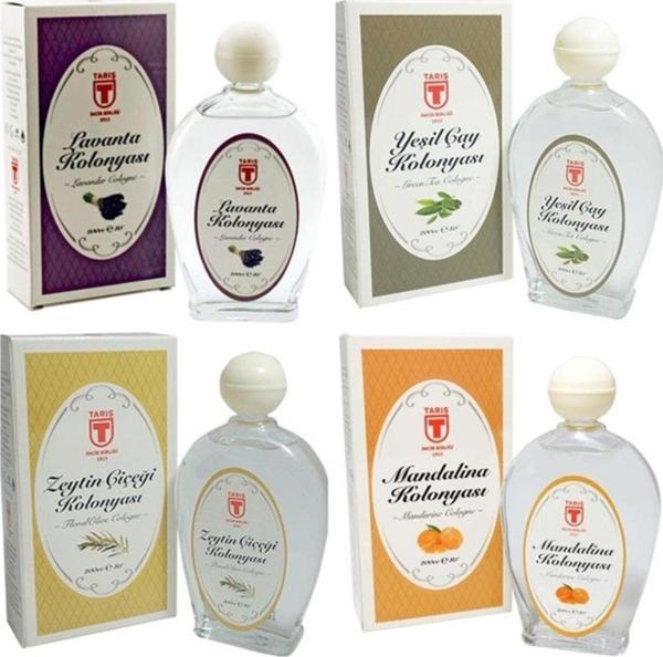 Tariş Mandalina & Lavanta & Zeytin Çiçeği & Yeşil Çay Kolonyası 4x200 Ml - Image 1