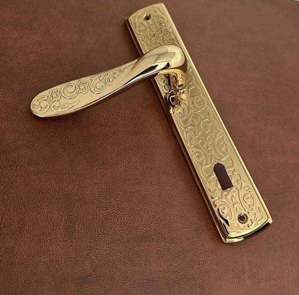 Özen Handles İmza Titanyum ZK19 Zamak Aynalı Oda Kapı Kolu 1 Takım - Image 1