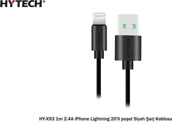Hytech HY-X93 1m 2.A iPhone Lightning 20'li Poşet - Image 1