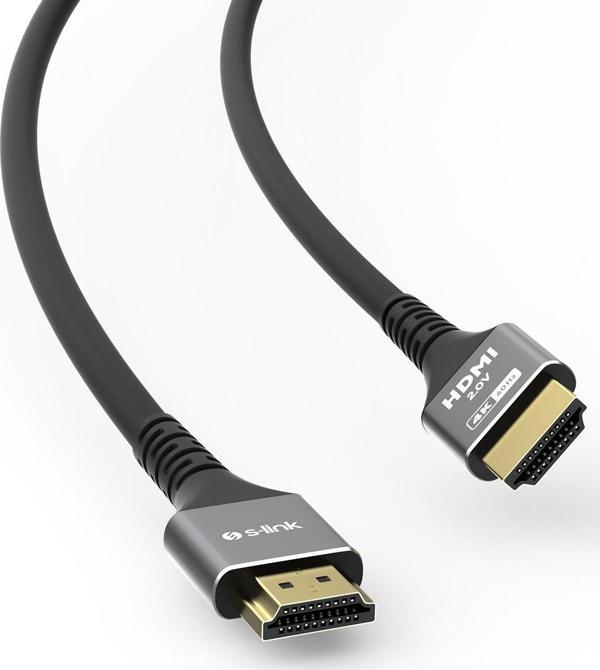 Hytech S-link SLX-HD4K015 19+1 HDMI to HDMI 1.5mt Metal v2.0 4K (4096-2160) 60Hz Kablo - Image 1