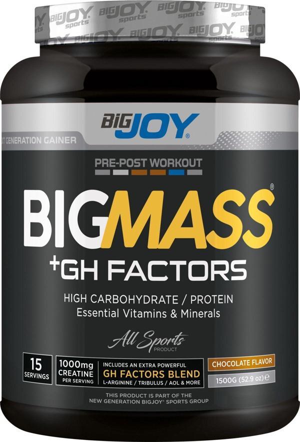 Bigjoy Sports Bigmass Gh Factors Mass Gainer 1500Gr Çikolata 15 Servis-Karbonhidrat Tozu-Protein-Gainer - Image 1