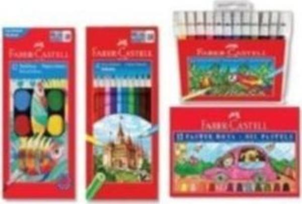 Faber-Castell 12 Renk 4'Lü Boya Seti - Image 1
