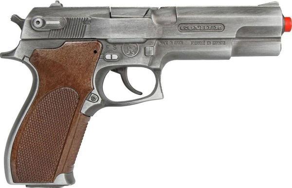 Gonher Police Pistol 8 Shots Old Silver - Image 1