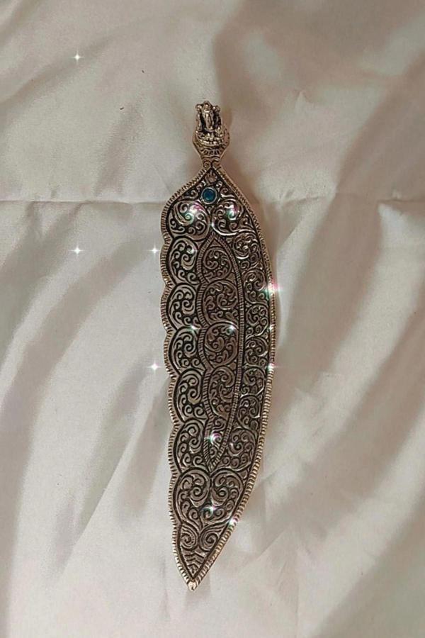 Çubuk Tütsülük İşlemeli Çelik Gümüş Buda Budha Ganesa - Image 1