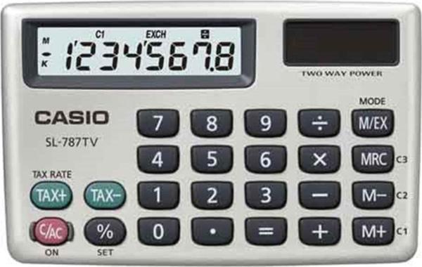 Casio Hesap Makinesi Cep Tipi Sl-787Tv-Gd 8Hane - Image 1