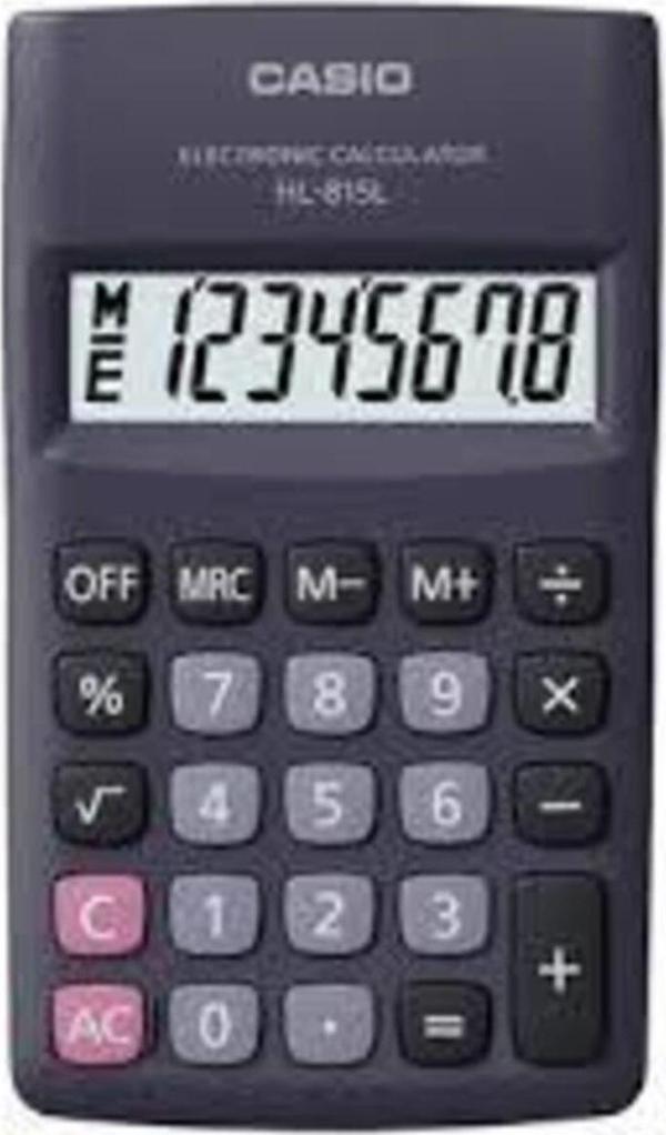 Casio Hl-815L-Bk 8 Hane Siyah Hesap Makinesi - Image 1