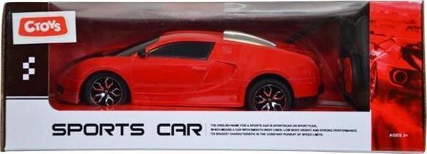 Ctoys Sports Car 27 Mhz Full Fonksiyon Uzaktan Kumandalı Bugatti Veyron Kırmızı CE 07 - Image 1