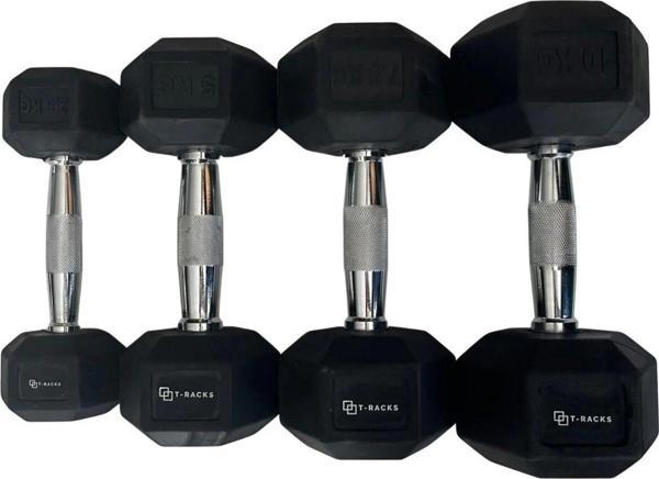 Arıdemir 5 Kg Kauçuk Altıgen Dambıl – 1 Adet Hex Dumbbell - Image 1