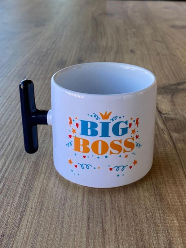 Hepsi Enteresan Big Boss Kupası, Patron Kupası, Kişiye Özel Porselen T Kupa, Doğum Günü Hediyesi - Image 1