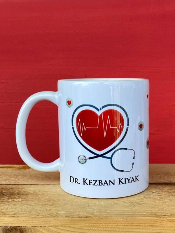 Hepsi Enteresan Doktorlara Özel Kupa, İsme Özel Porselen Kupa, Doktor Hediyesi, 14 Mart Hediyesi - Image 1