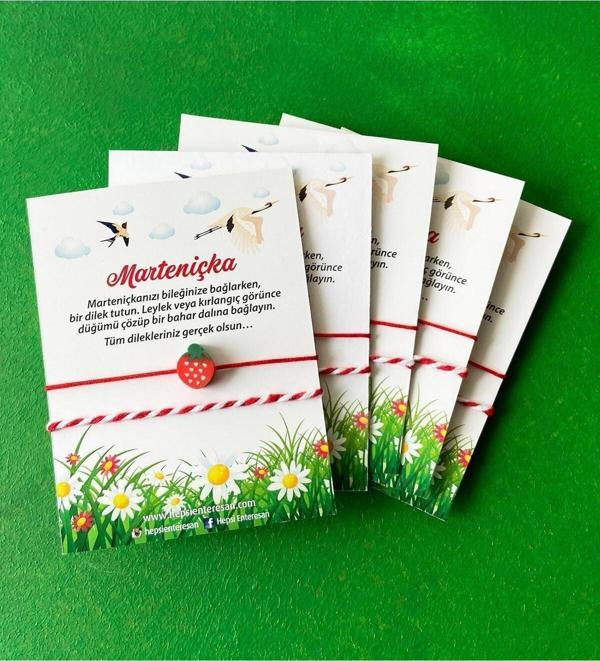 Hepsi Enteresan Fimo Çilekli Marteniçkalar (5 Adet) - Image 1