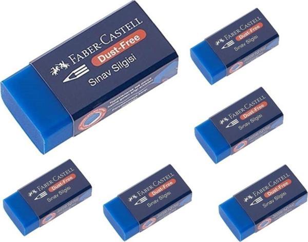 Faber-Castell 6 Adet Mavi Silgi Sınav Silgisi 6Adet - Image 1