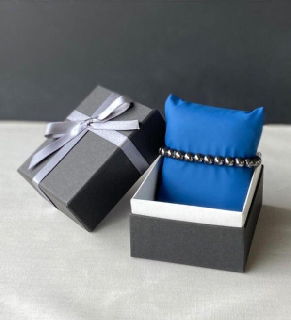 Hepsi Enteresan Şifalı Gri Obsidyen Taşlı Bileklik, Sevgiliye Hediye, Babaya Hediye, Babalar Günü, Doğum Günü - Image 1