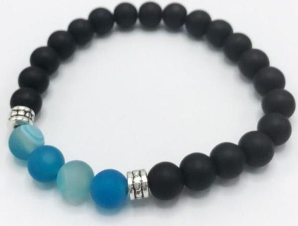 Hepsi Enteresan Şifalı Mavi Akik Ve Oniks Taşlı Bileklik - Image 1