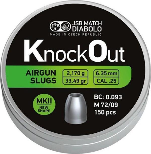 JSB DIABOLO KNOCKOUT MKII 6.35 MM SACMA (CAL25) - Image 1