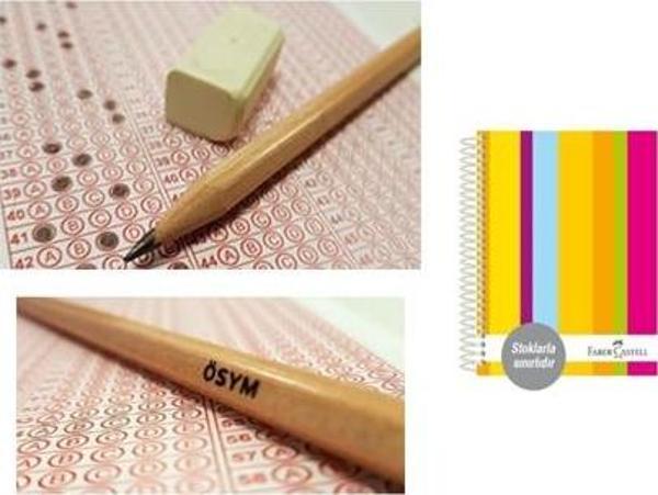 Faber-Castell Sert Kapak 3+1+1 A4 Defter 200 Yprk. Natural Ösym Kurşun Kalemi 20"Li 2,5B - Image 1