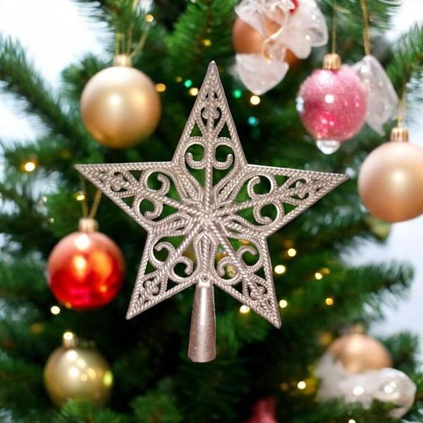 VIP DELUXE YILBAŞI ÇAM AĞACI TEPE YILDIZI NOEL AĞACI TEPE YILDIZI ROSE GOLD 21 CM TEPE YILDIZI 21 CM - Image 1