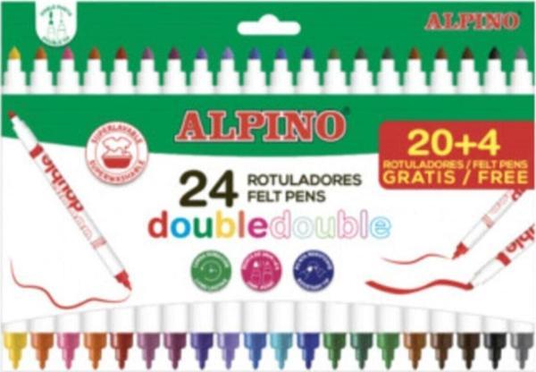 Alpino Double Çift Taraflı Keçeli Kalem 20+4 - Image 1