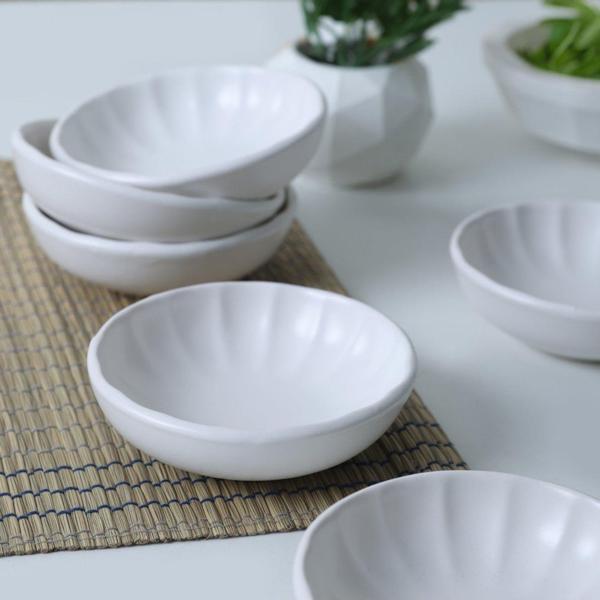 Keramika Mat Beyaz Sirius Çerezlik / Sosluk 12 Cm 6 Adet 022 - Image 1