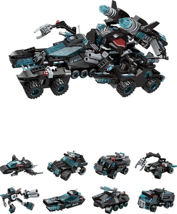 Qman Keeppley 8 in 1 Shadow Pulse Combat -8 Farklı Araç İçerir- Oyuncak Yapım Seti-1413 - Image 1