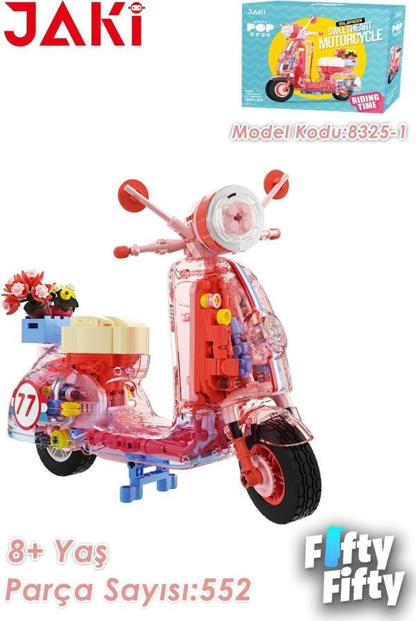 Jaki Maker Pop Süper Havalı Motosiklet -JK8325-1 (552 Parça) Oyuncak Yapım Seti - Image 1