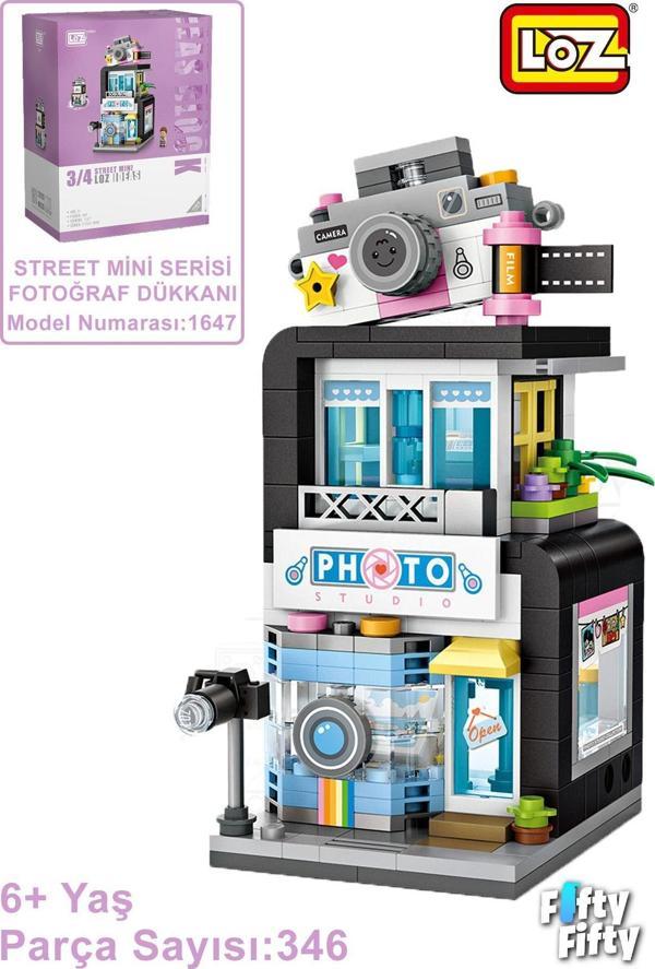 LOZ Street Mini Serisi Fotoğraf Dükkanı -LZ1647 (346 Parça) Oyuncak Yapım Seti - Image 1