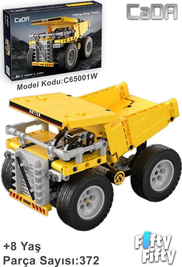 Cada Inşaat Iş Makinesı Serisi Kamyon -C65001W (372 Parça) Oyuncak Yapım Seti - Image 1