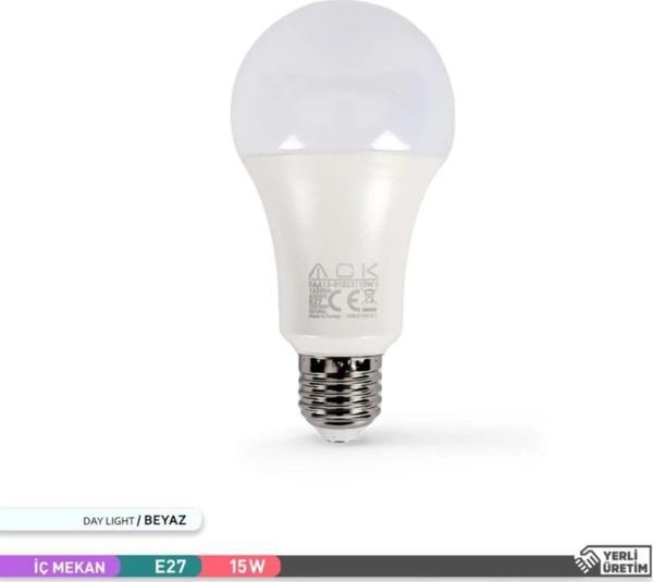 Ack Led Ampul 15 W E-27 6500K Beyaz Işık - Aa13-01523 - Image 1