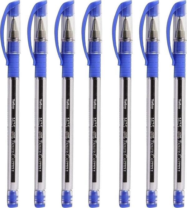 Faber-Castell 1425 Mavi Iğne Uçlu Tükenmez Kalem 7'Li - Image 1