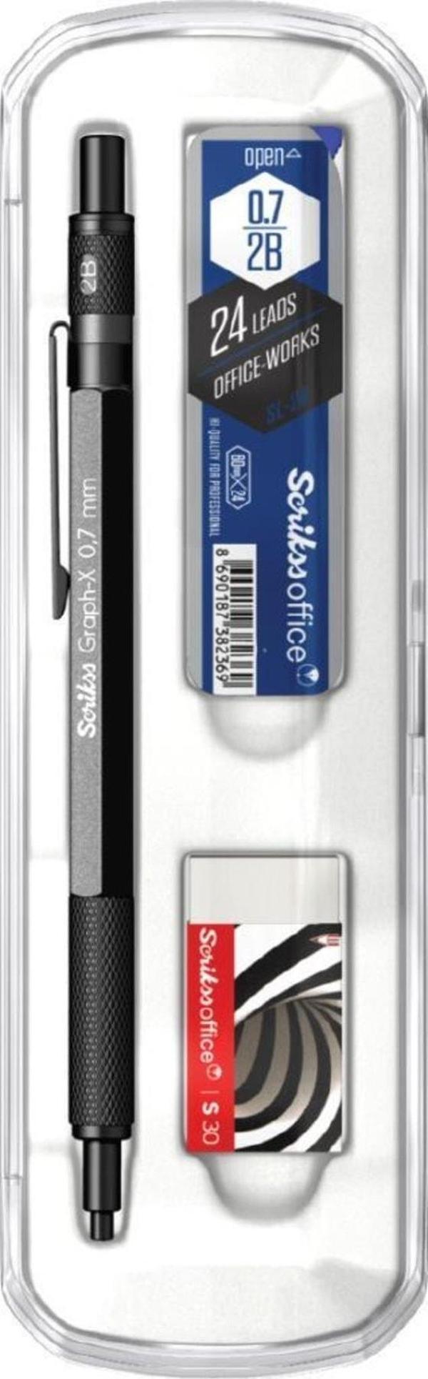 Scrikss Graph-X 0.7 Mm Antrasit Versatil Üçlü Set - Image 1
