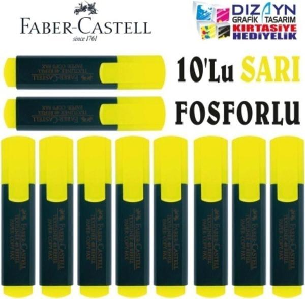 Faber-Castell Fosforlu Kalem 10Lu Sarı - Image 1