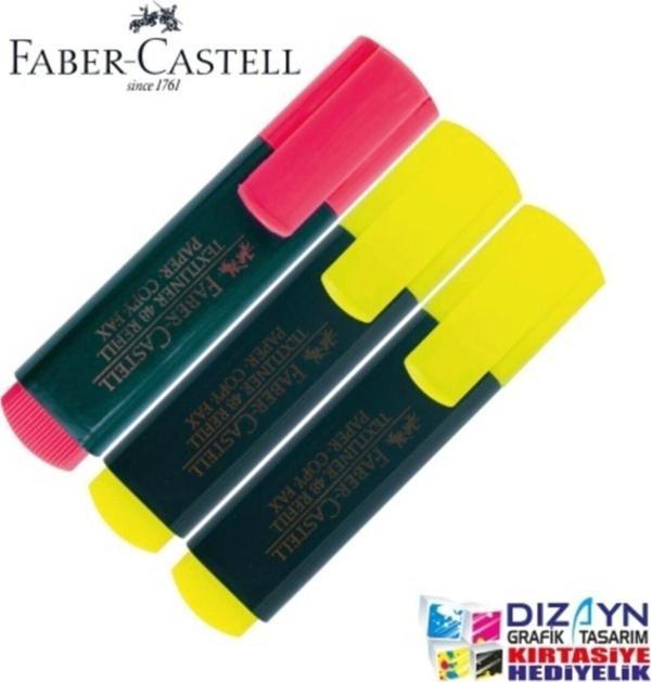 Faber-Castell Fosforlu Kalem 3Lü 2Sarı 1Kırmızı - Image 1