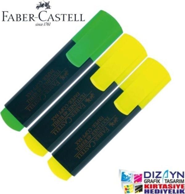 Faber-Castell Fosforlu Kalem 3Lü 2Sarı 1Yeşil - Image 1