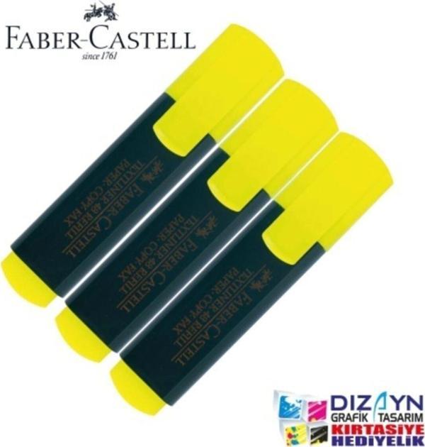 Faber-Castell Fosforlu Kalem 3Lü 3Sarı - Image 1