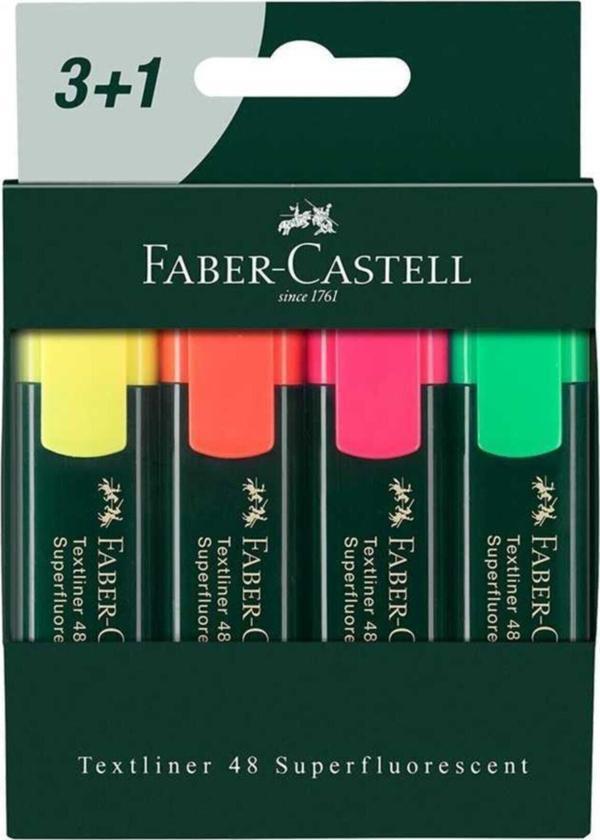 Faber-Castell Fosforlu Kalem 4 Lü Set - Image 1