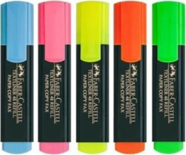 Faber-Castell Fosforlu Kalem 5 Renk - Image 1