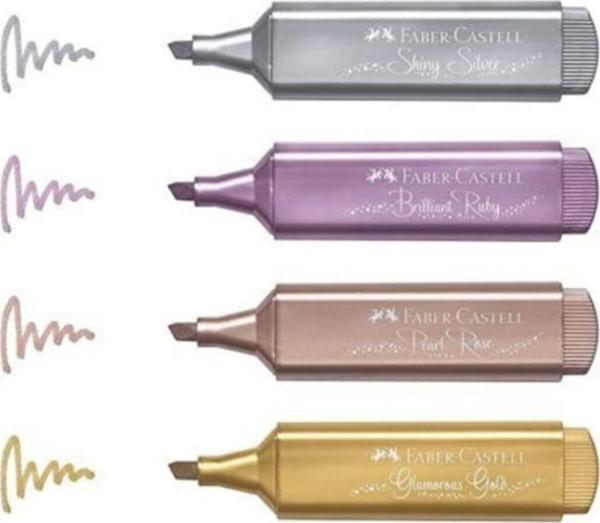 Faber-Castell Fosforlu Kalem Metalik Fosforlu 4 Renk - Image 1