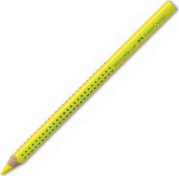 Faber-Castell Fosforlu Kalem Sarı Kalem Tipi Ahşap Gövde Fosforlu Kalem (12 Li Paket) - Image 1