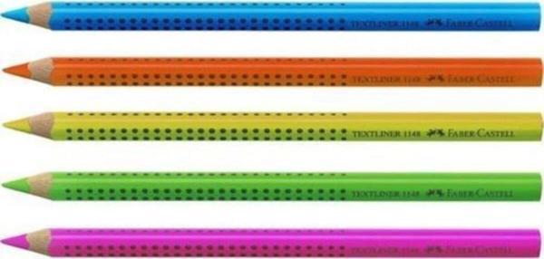 Faber-Castell Fosforlu Kalem Yeşil Kalem Tipi Ahşap Gövde Yeşil (12 Li Paket) - Image 1