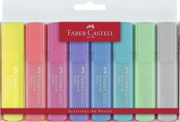 Faber-Castell Fosforlu Kalem, Pastel Tonlar 4 , 8'Li - Image 1