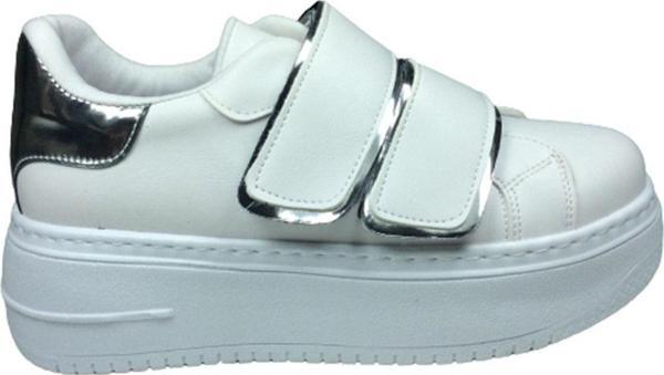 OrtopedikAL Womenly Style 2001 Beyaz Cırtlı Kadın Sneaker Spor Ayakkabı - Image 1