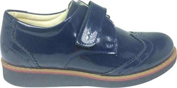 ORTAÇ Unisex Filet Lacivert Rugan Cırtlı Oxford Termo Tabanlı Ayakkabı - Image 1