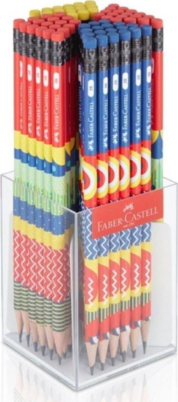 Adel Faber-Castell Pattern Kurşun Kalem Silgili 72'Li 524400001 - Image 1