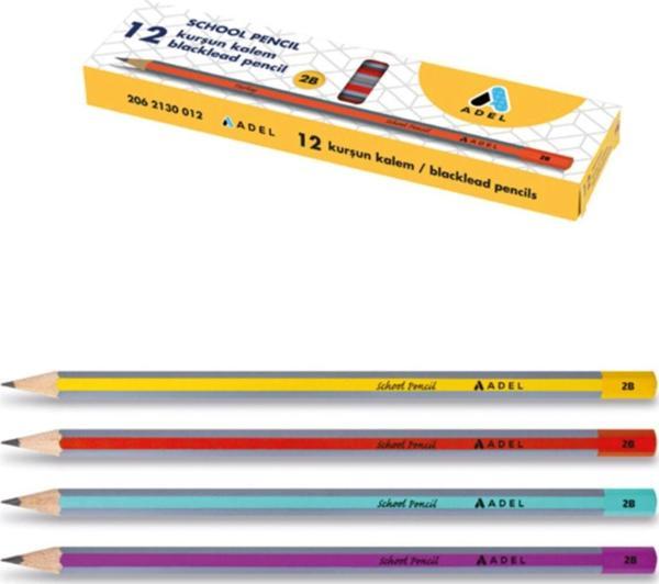 Adel Kurşun Kalem School Pencil 2B 12 Li 206 2130 012 (1 Paket 12 Adet) - Image 1