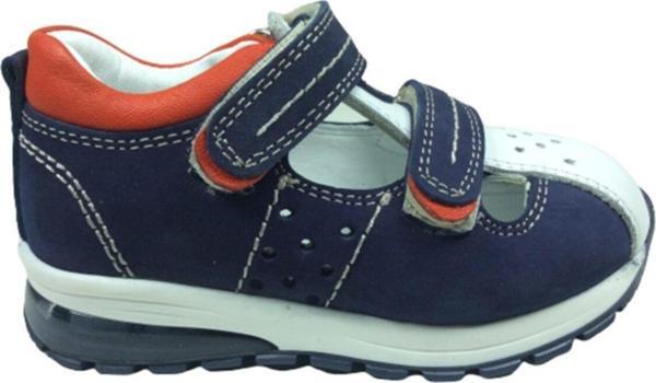 Minno Kids Ortopedika  Bebe Erkek Çocuk Sandalet Lacivert-Beyaz 2 Cirtli % 100 Deri Ortopedik - Image 1